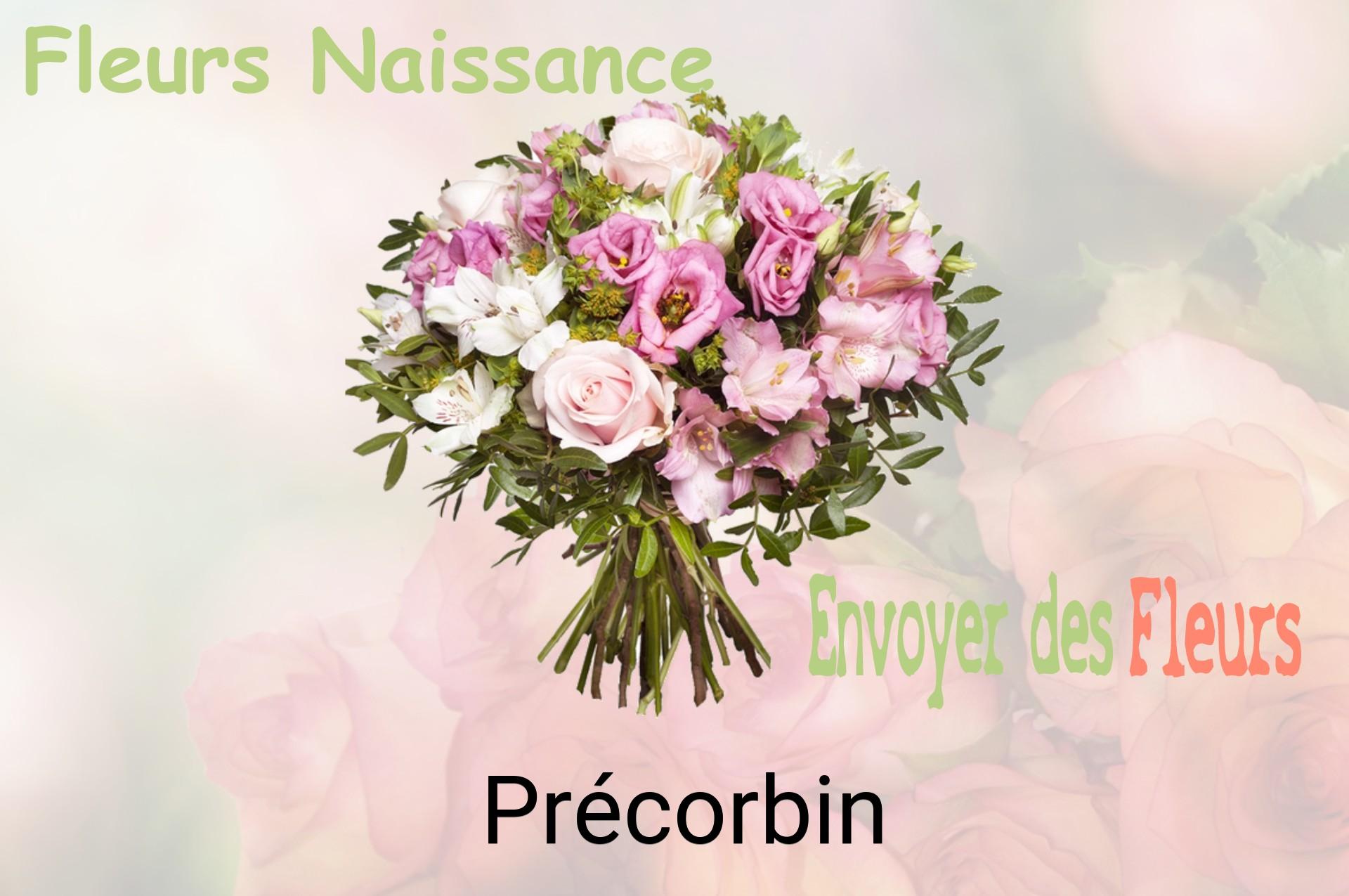 Bouquet de fleurs de naissance livré à Précorbin